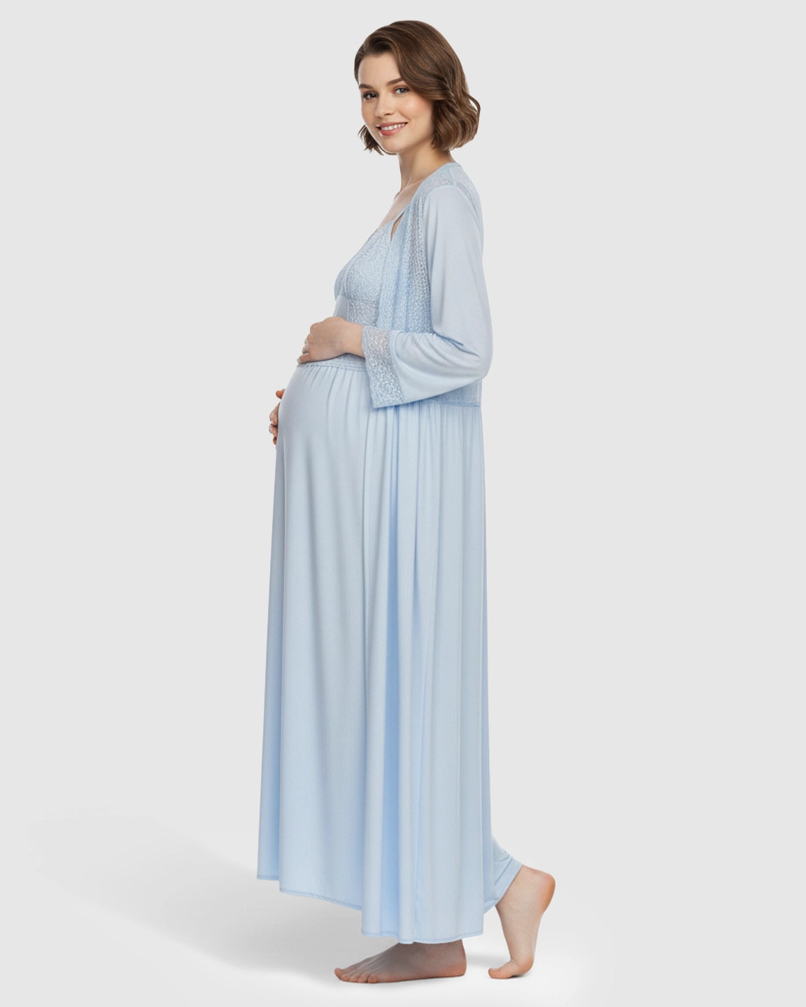 Elegant Lace Loose Fit Maternity Loungewear Set