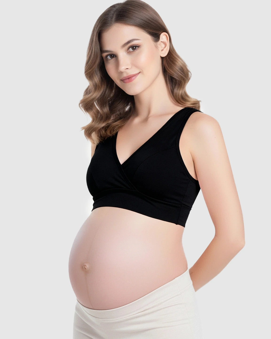 Wireless Cotton Crisscross Nursing Camisole Bra