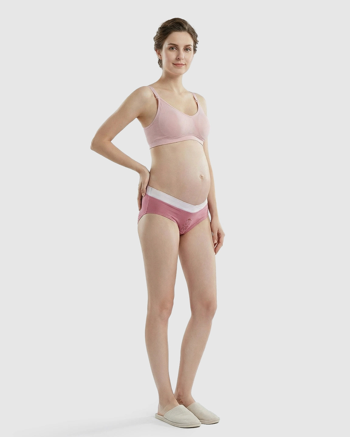 Cross Abdomen-Support Low-Waist Maternity Panties