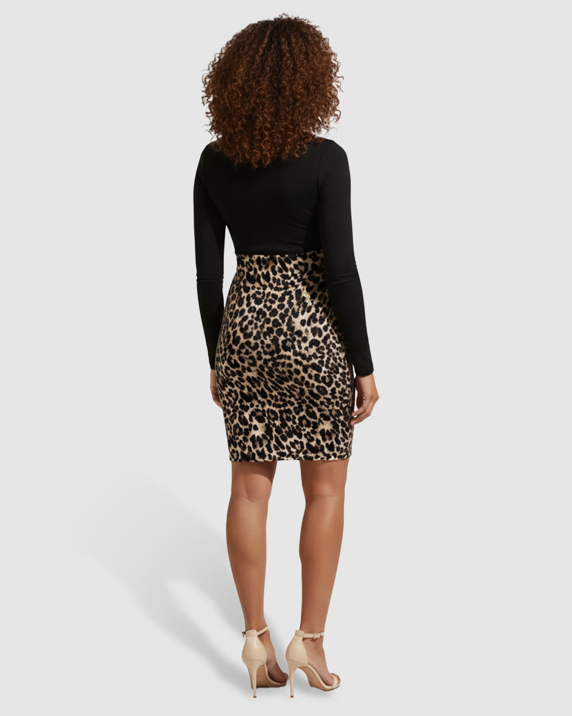 Leopard Print Bodycon Maternity Mini Dress