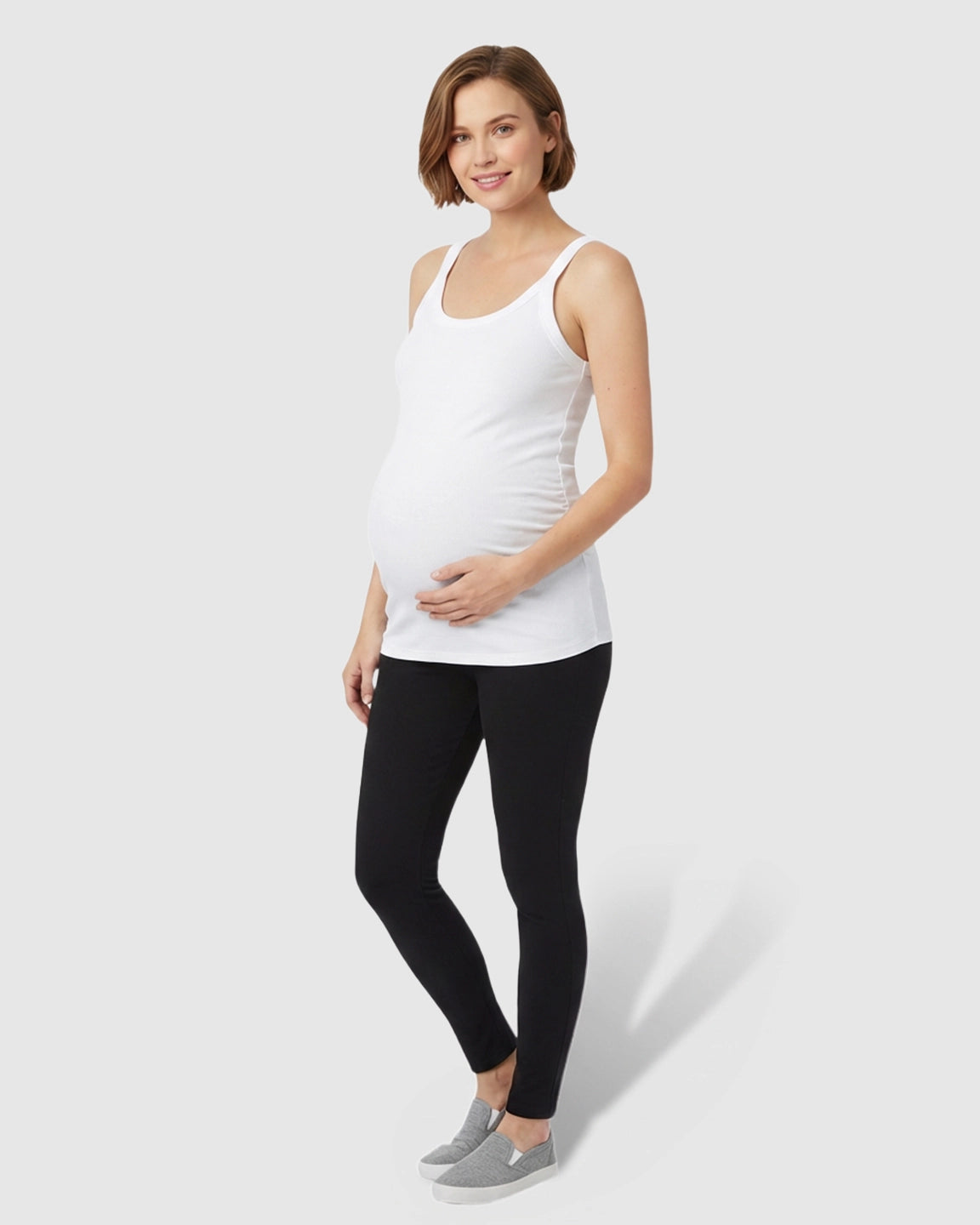 Scoop Neck Slim Fit Maternity & Nursing Tank Top