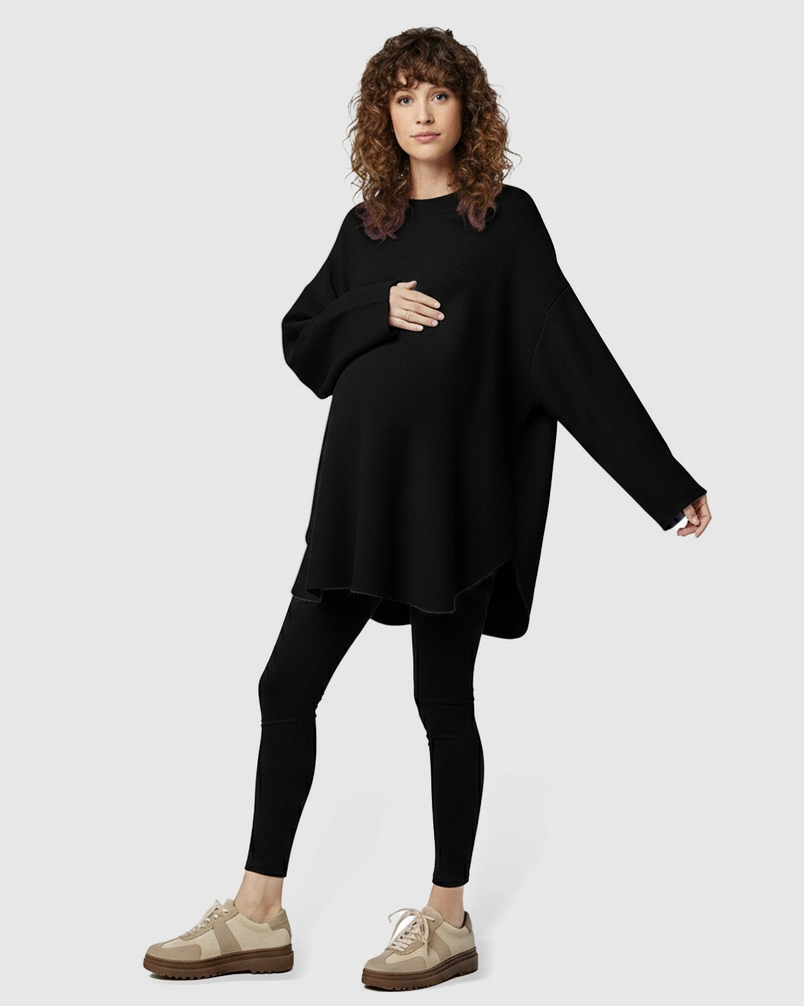 Cozy Woolen Loose-Fit Maternity Sweater