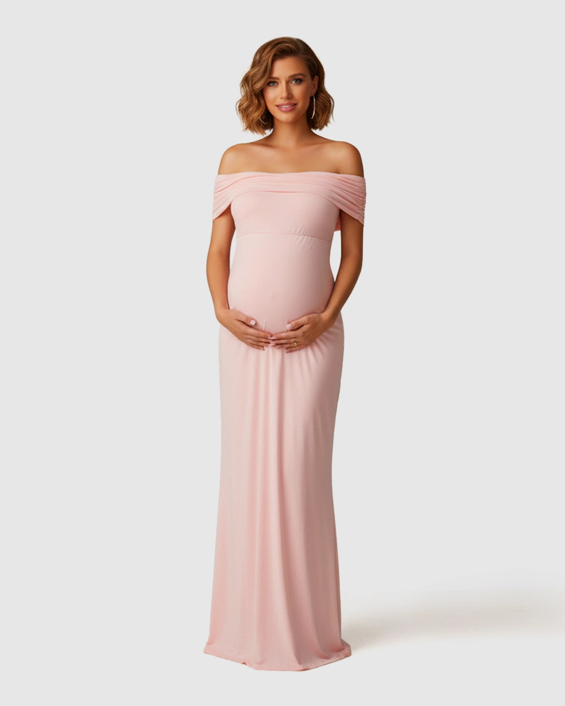 Off-Shoulder Mermaid Maternity Photoshoot Dress