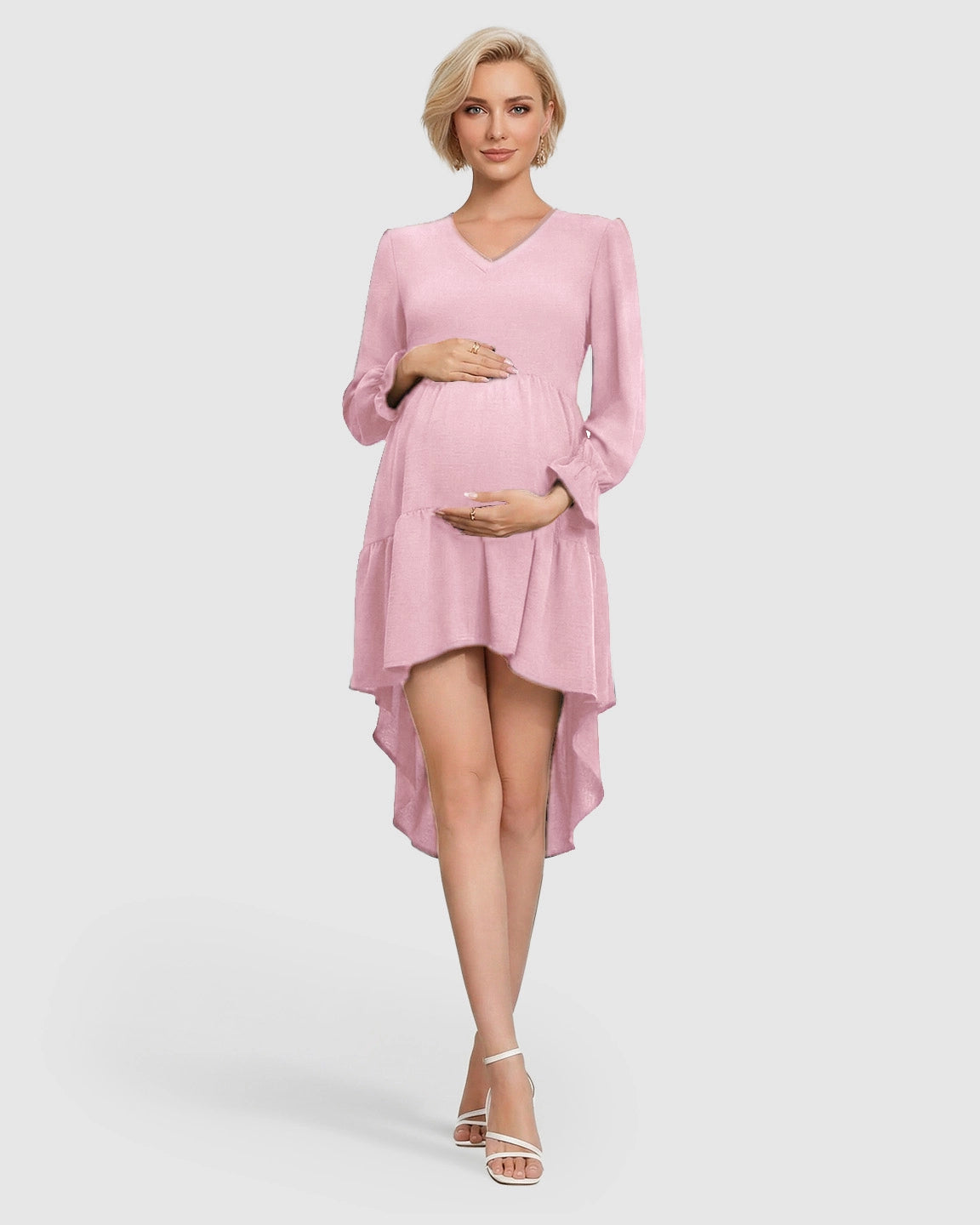 Tie-Back Fishtail Hem Maternity Dress