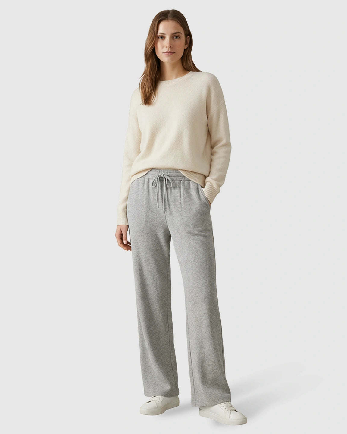 Waffle Knit Wide-Leg Maternity Pants