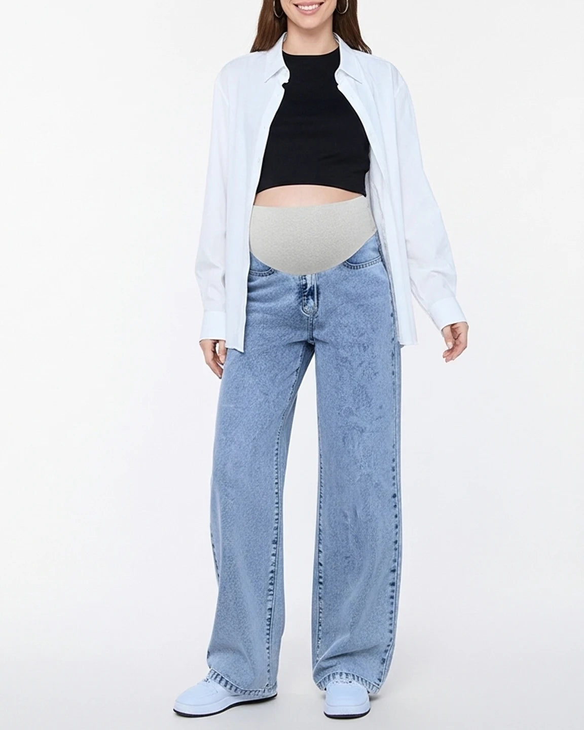 Original Wide-Leg Y2K Maternity Jeans
