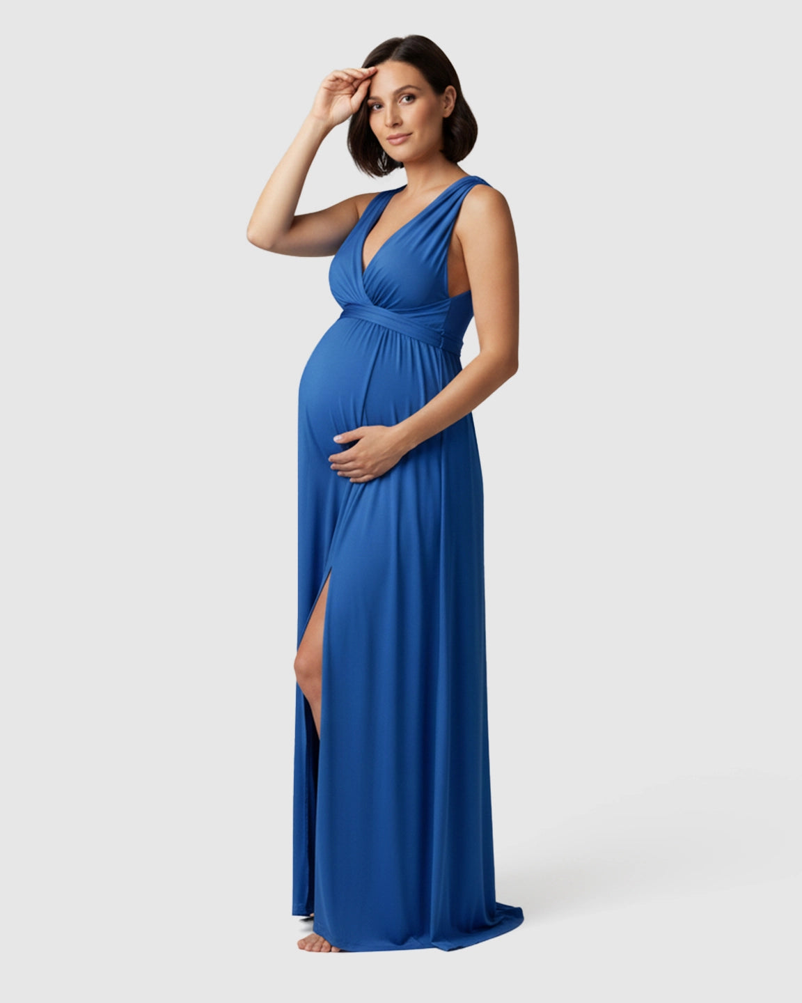 Cross Back A-Line Skirt Maternity Gown