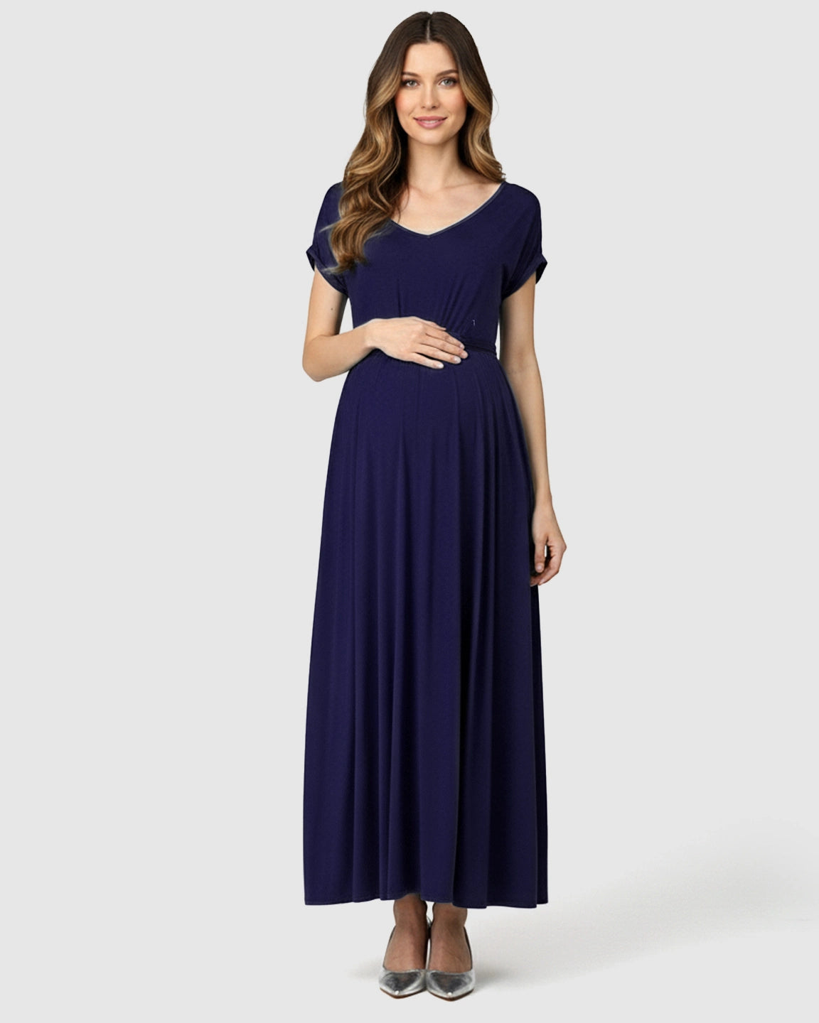 Empire Waist Flowy Maternity Maxi Dress
