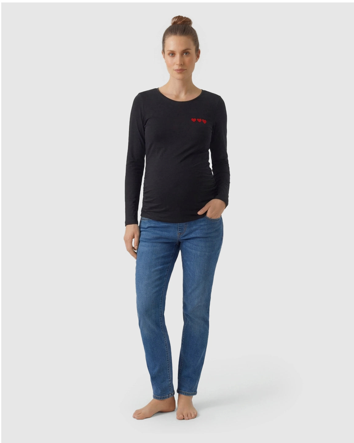 Heart Graphic Fitted Maternity Top