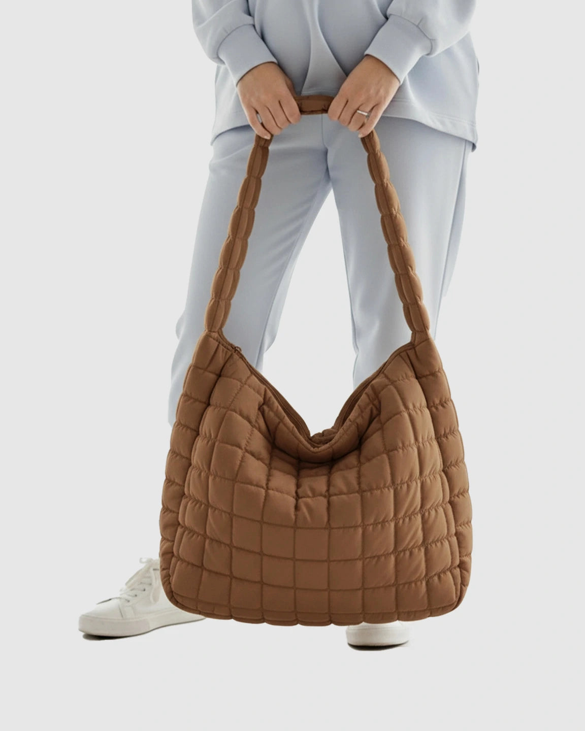 Plush Quilted Diaper Bag