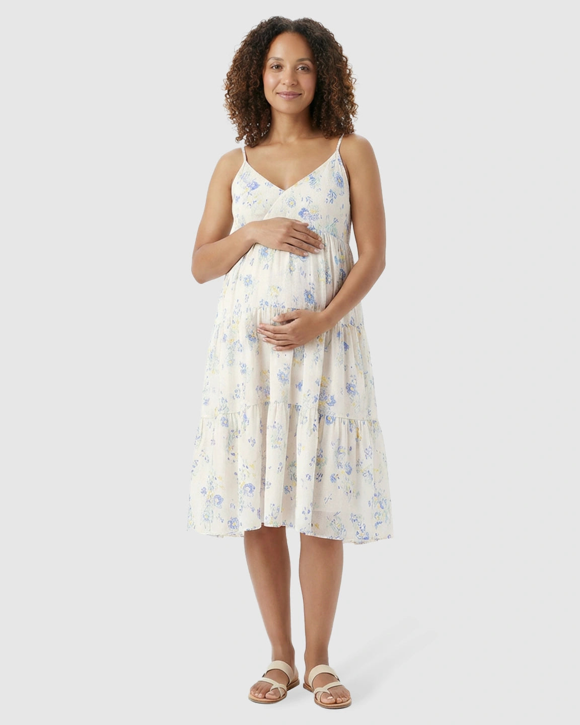 Spaghetti Strapped Flowing Maternity Nightdress