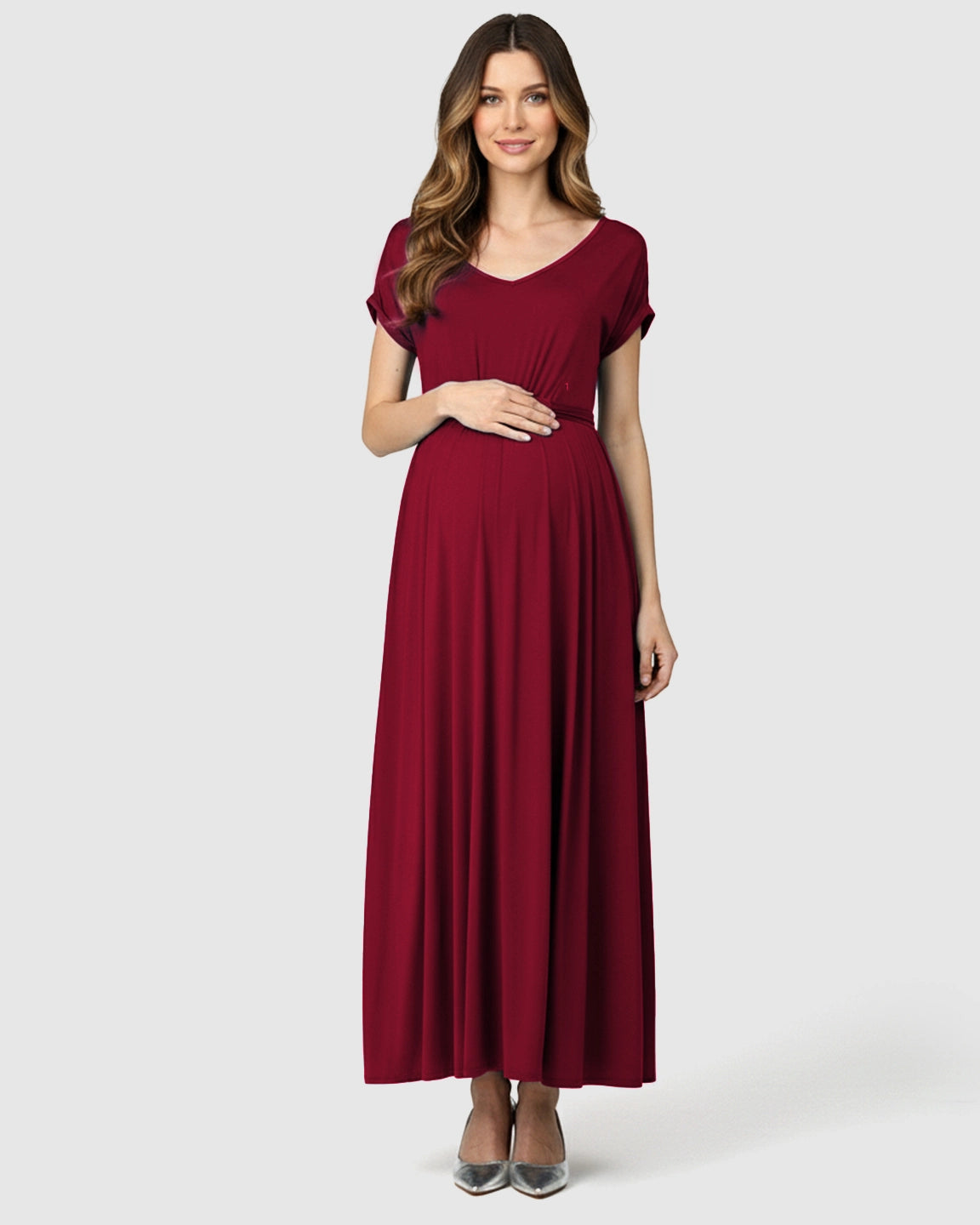 Empire Waist Flowy Maternity Maxi Dress