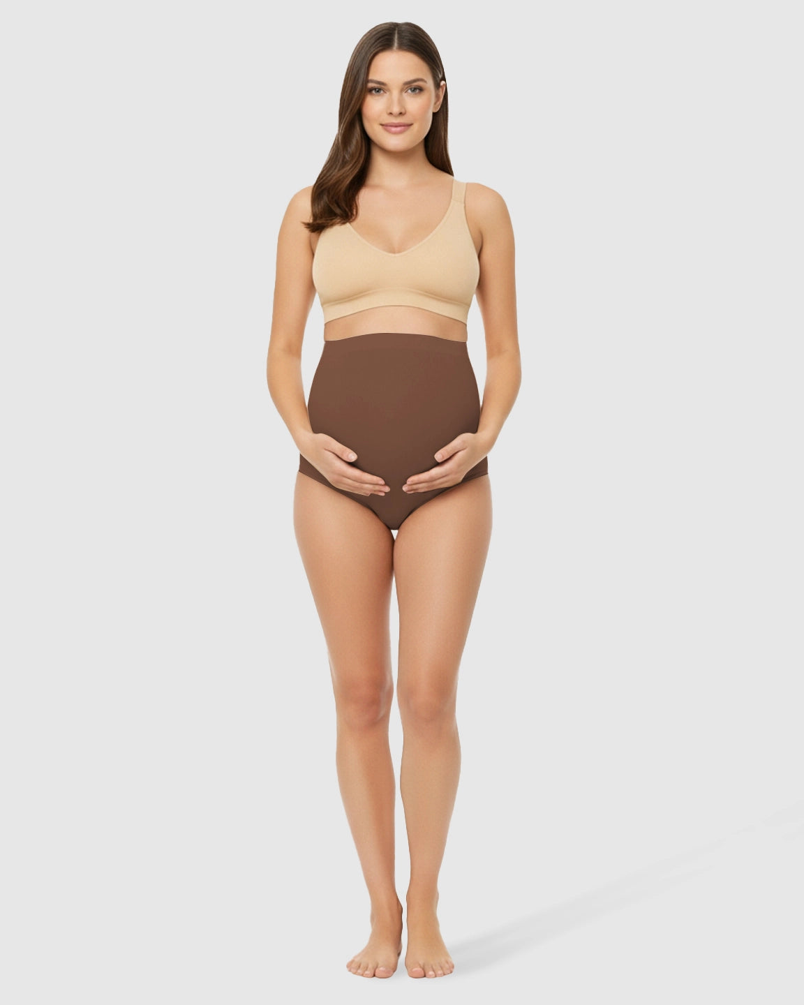 High-Waist Seamless Belly-Support Maternity Underwear