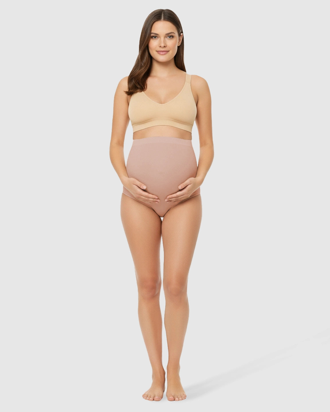 High-Waist Seamless Belly-Support Maternity Underwear