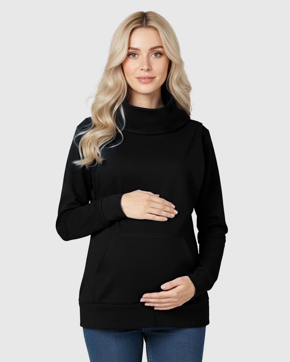 High Cowl Neck Stylish Maternity Nursing Top