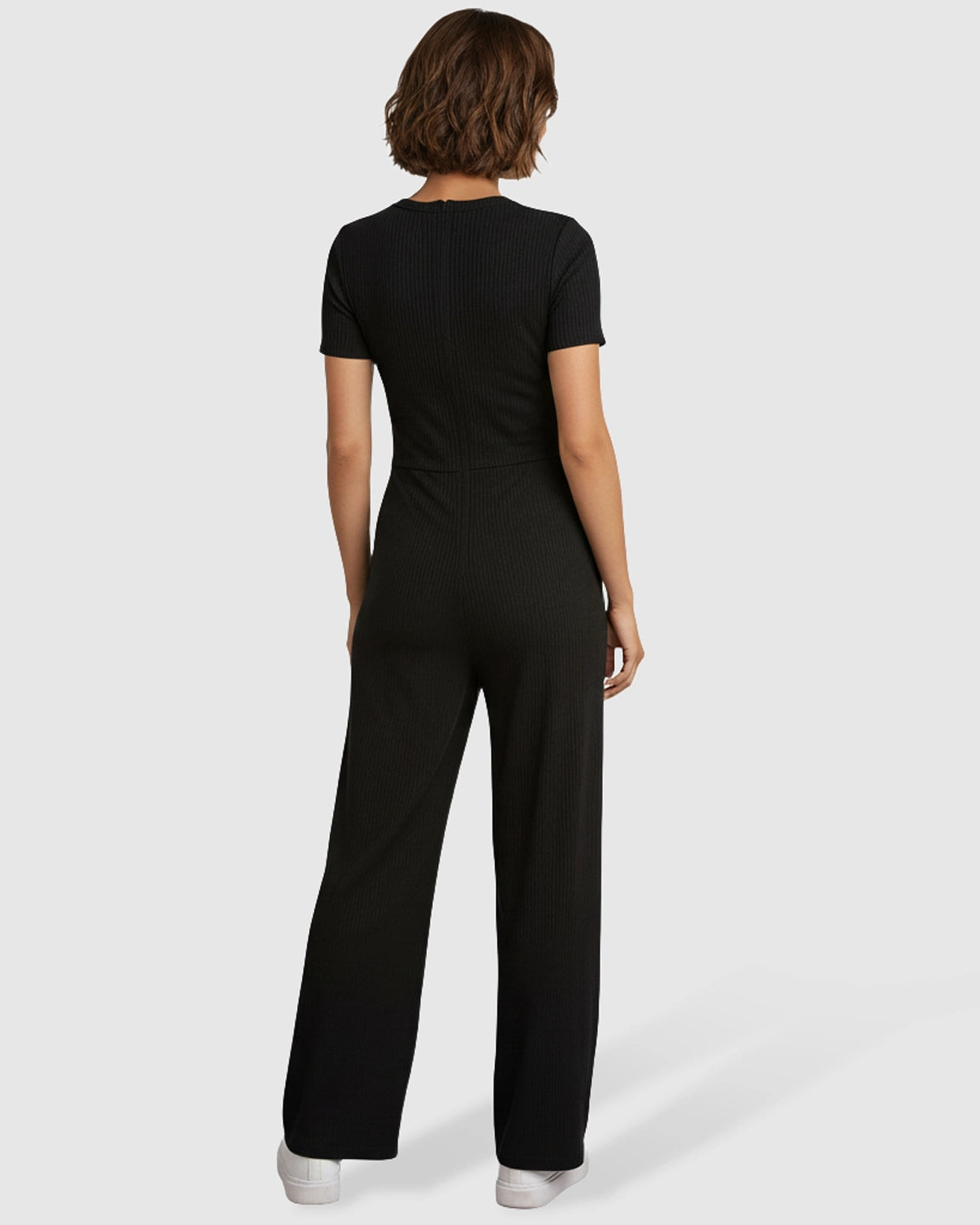 Tie-Waist Sleek-Fit Maternity Jumpsuit