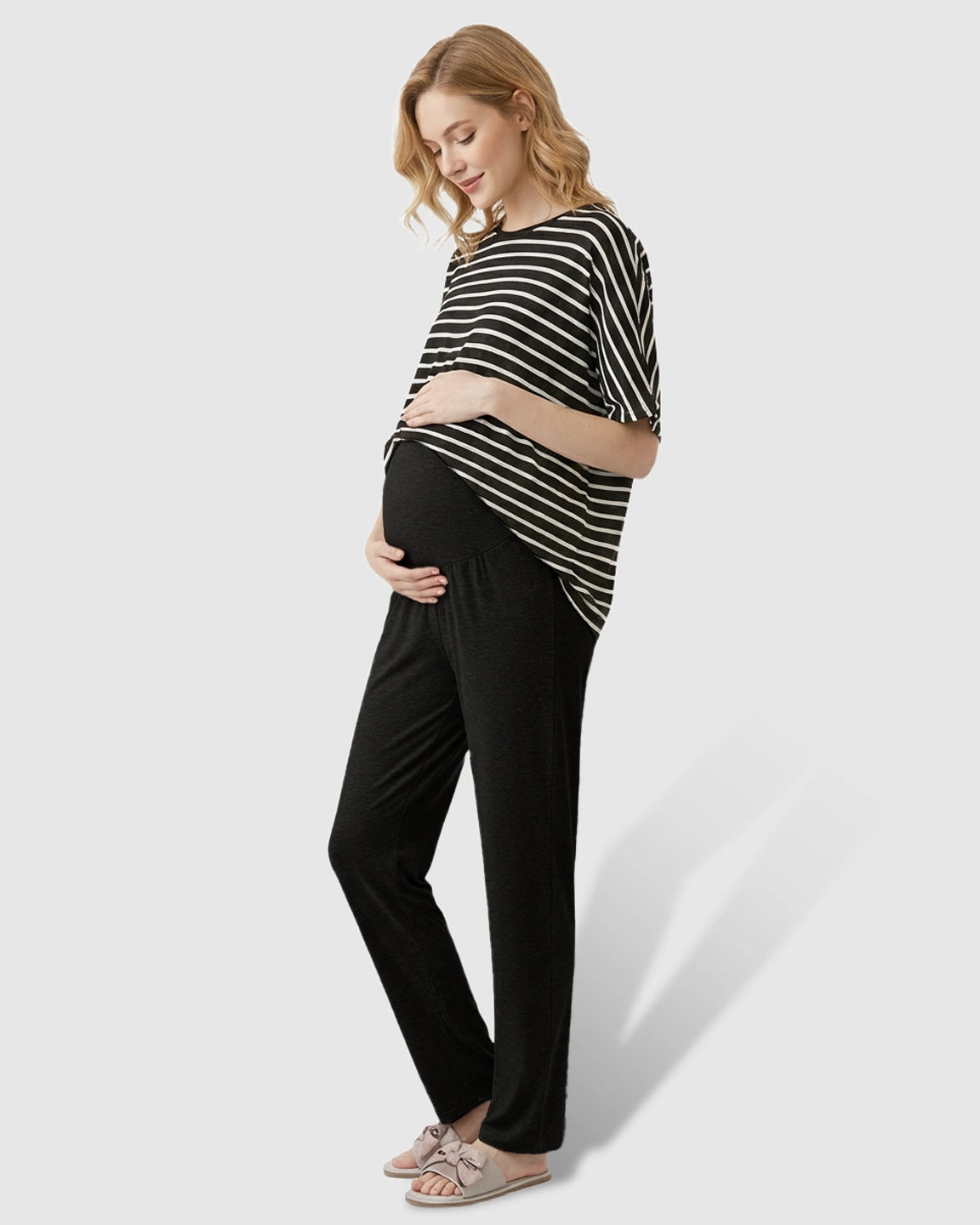 High-Waist Straight-Leg Maternity Pants