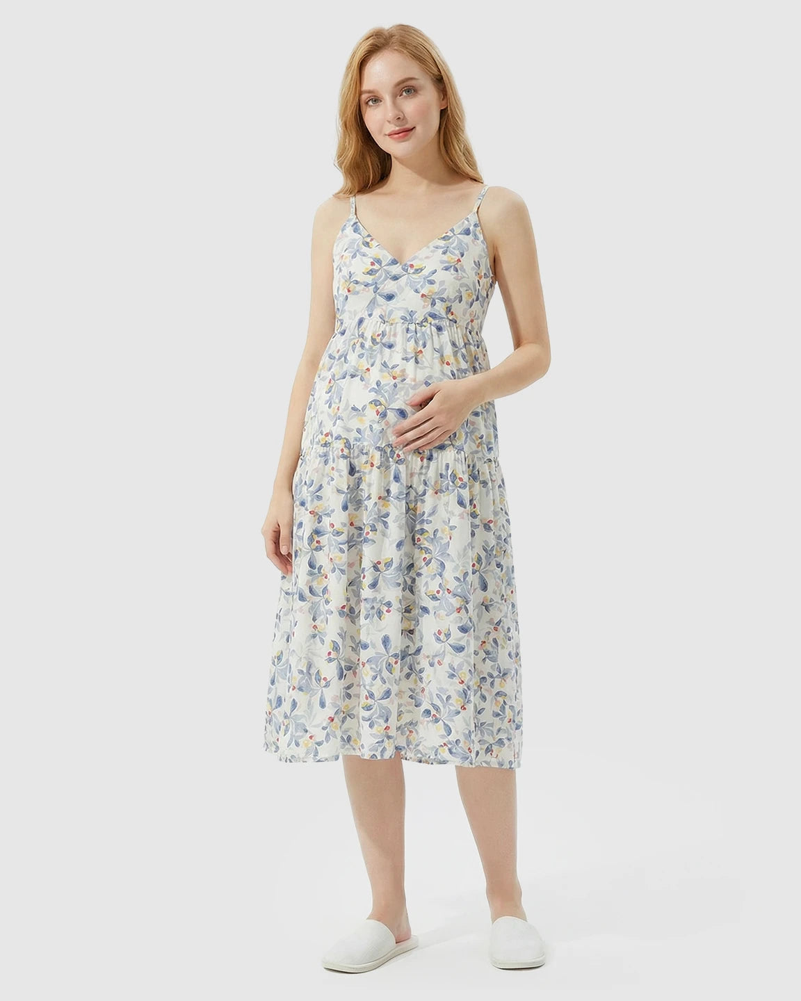 Large Floral Print Maternity Nightdress