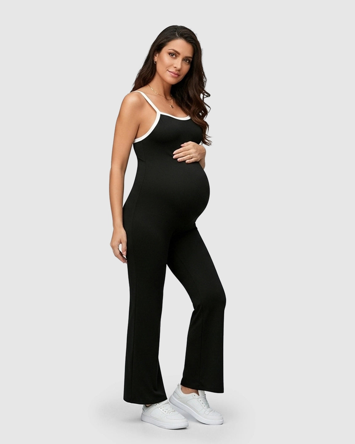 Sleeveless Casual Maternity Jumpsuit