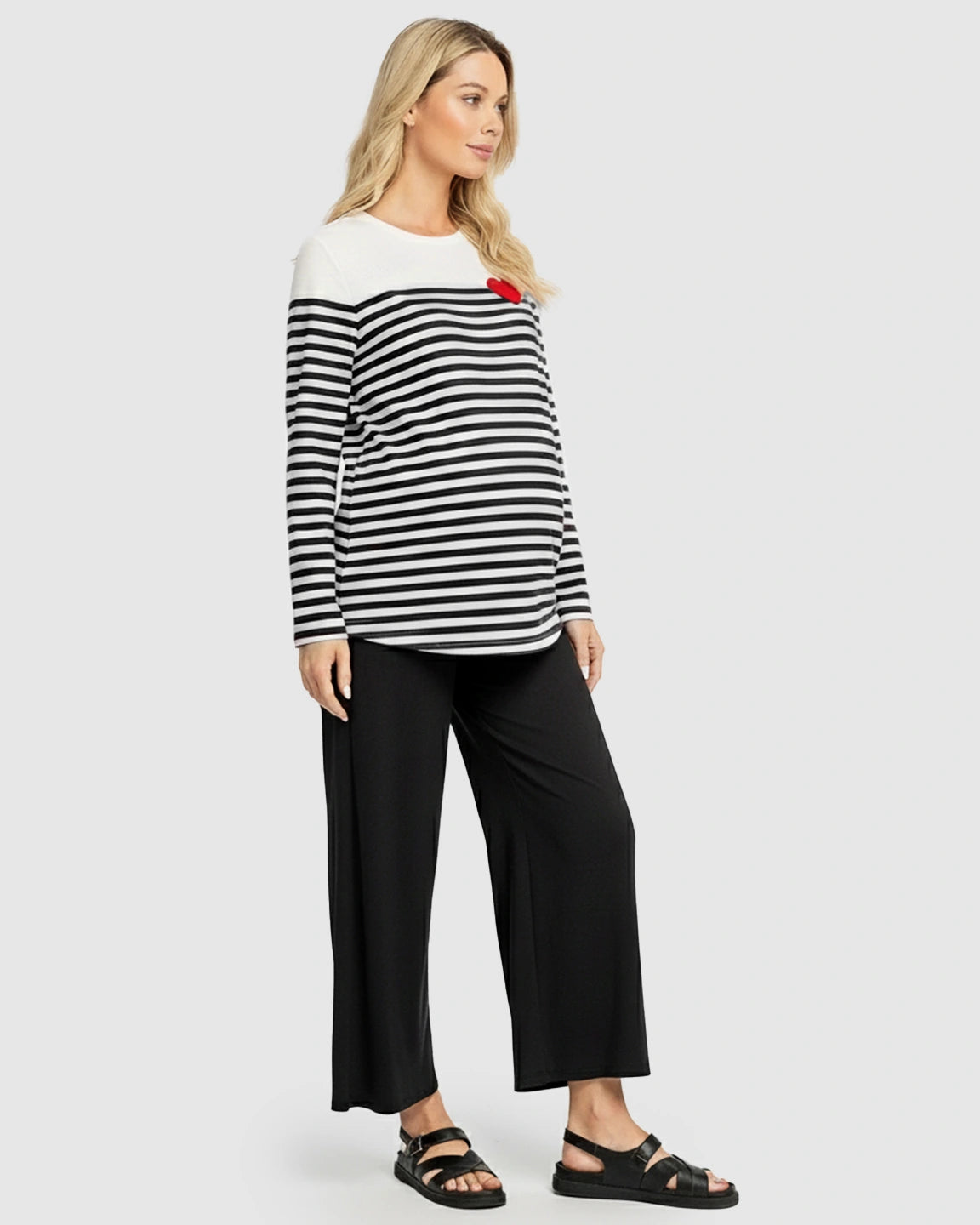 Striped Loose-Fit Maternity Top
