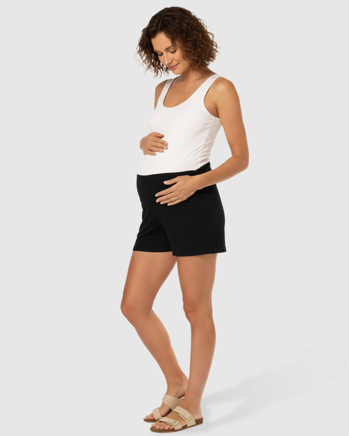 High-Rise Relaxed-Fit Maternity Shorts