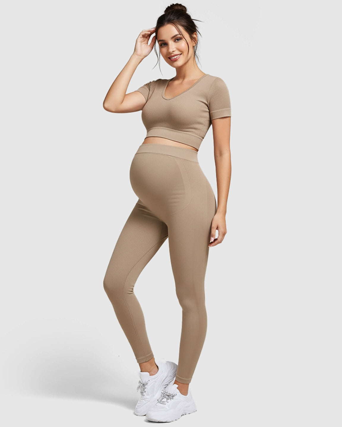 Nylon Stretch Comfort Fit Maternity Activewear Set