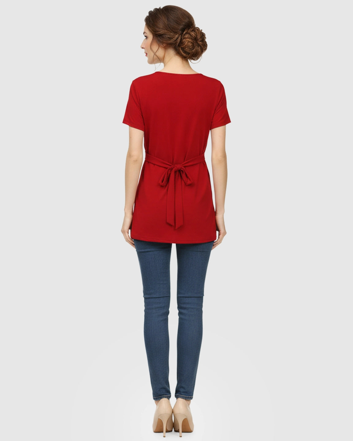 V-Neck Wrap-Style Maternity Top