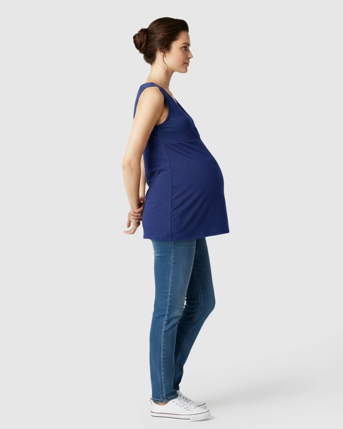 Cross-Front Sleeveless Nursing & Maternity Top