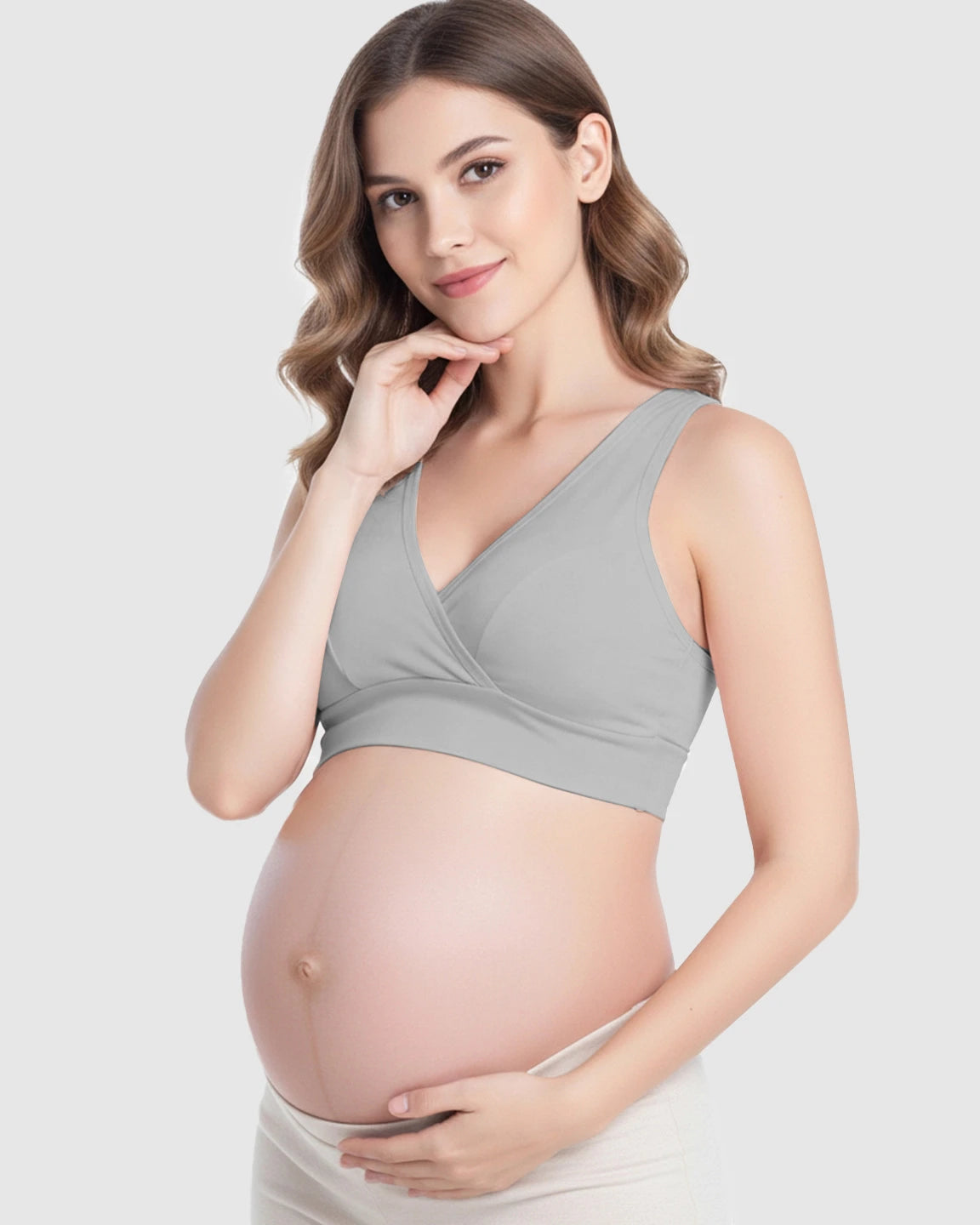 Wireless Cotton Crisscross Nursing Camisole Bra