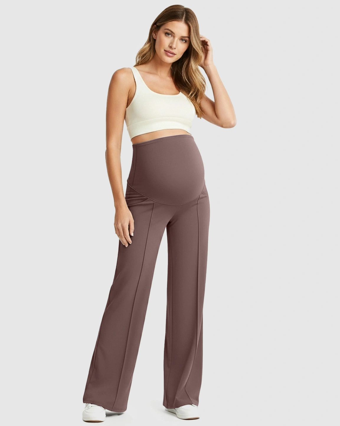 High Waist Maternity Pants With Relaxed Fit