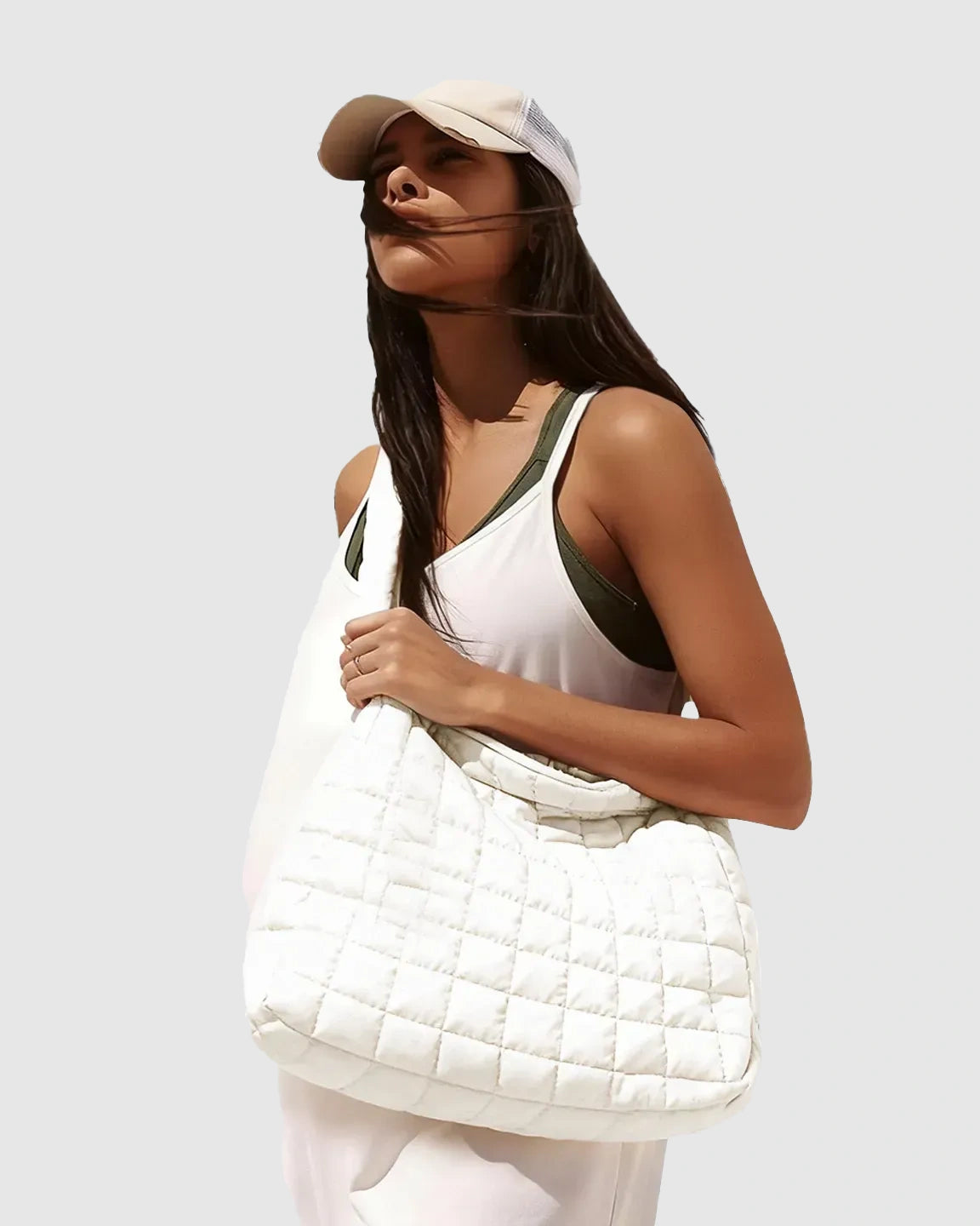 Plush Quilted Diaper Bag