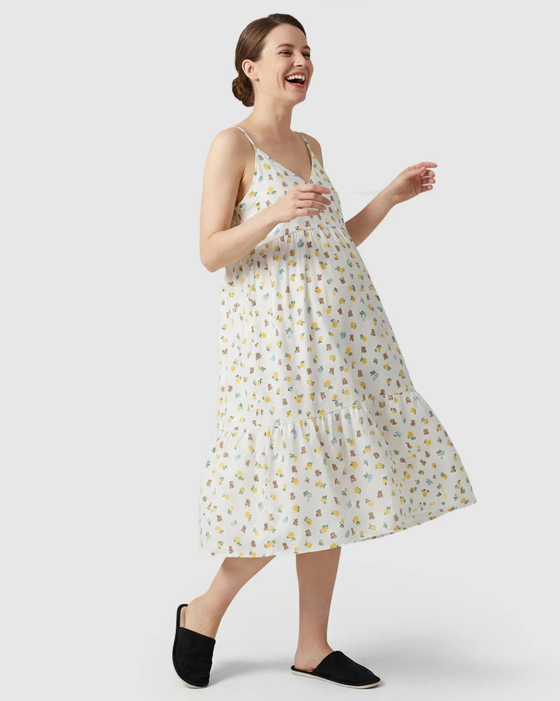 Floral Print Flattering Fit Maternity Nightdress