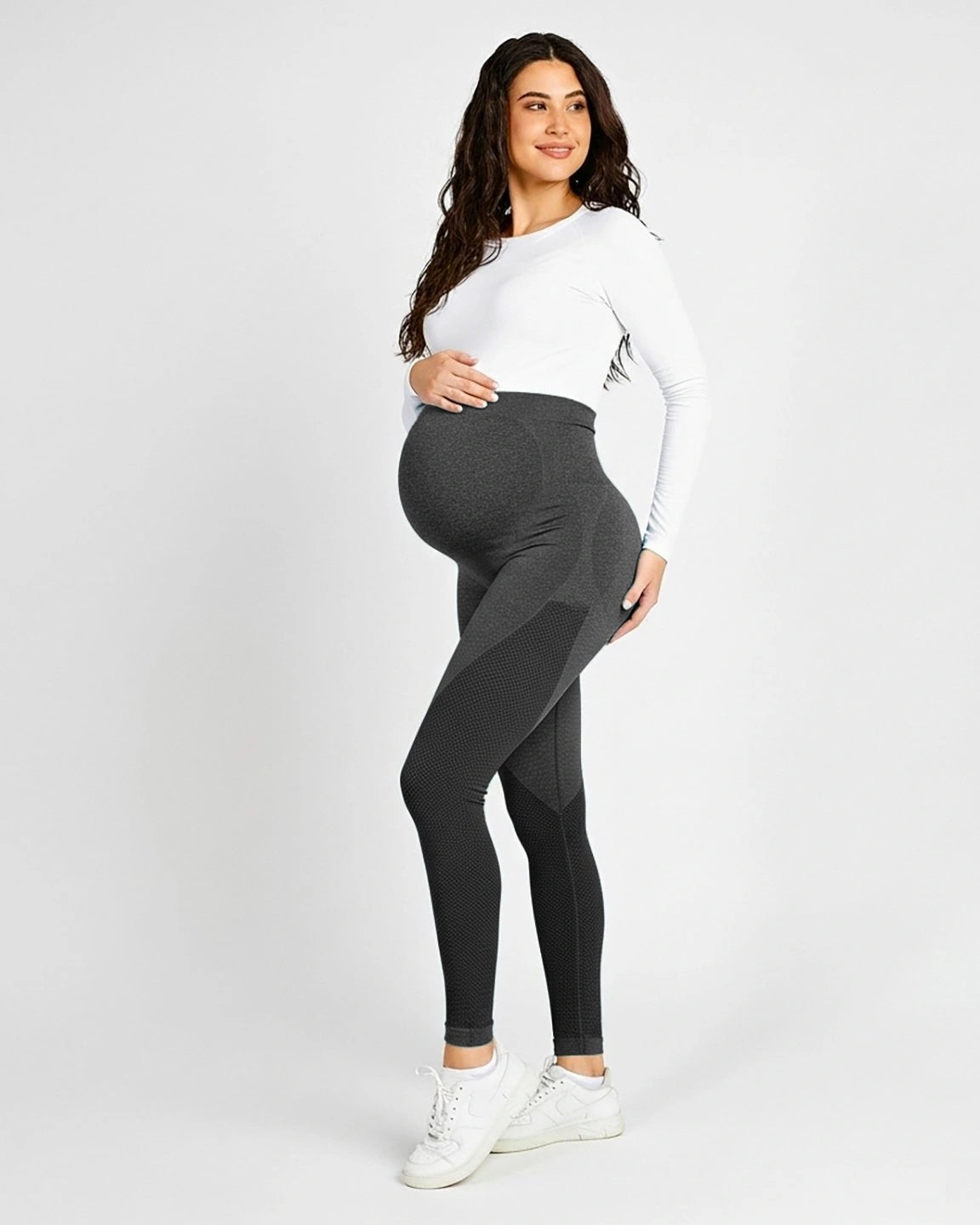 High-Elastic Body-Hugging Maternity Leggings