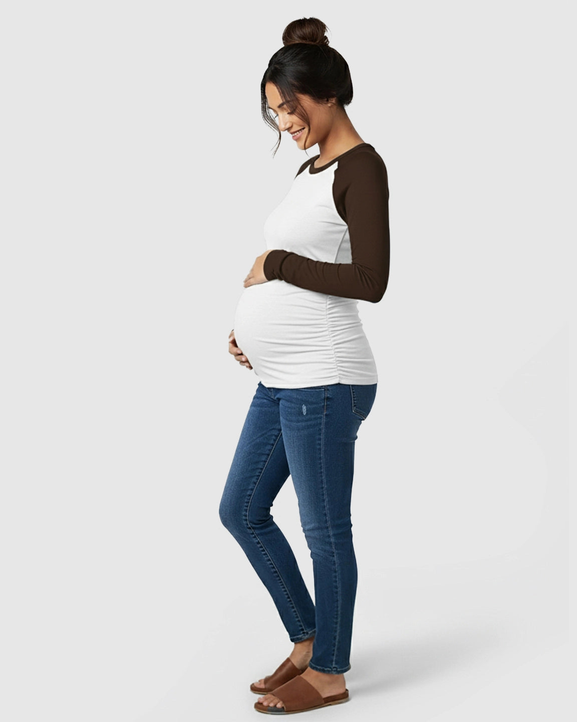 Stretch Fit Long-Sleeve Maternity Top
