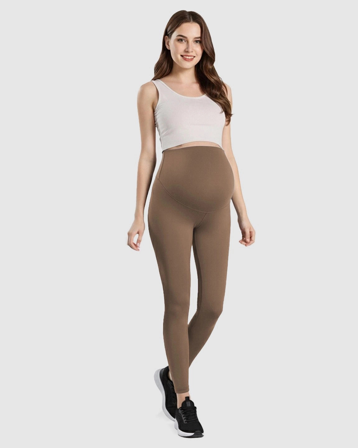 Double-Layer Belly Support Maternity Leggings