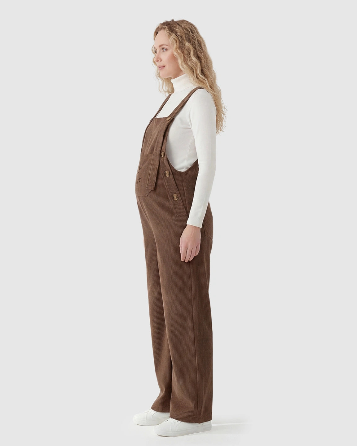 Adjustable Shoulder Straps Dungaree-Style Maternity Jumpsuit