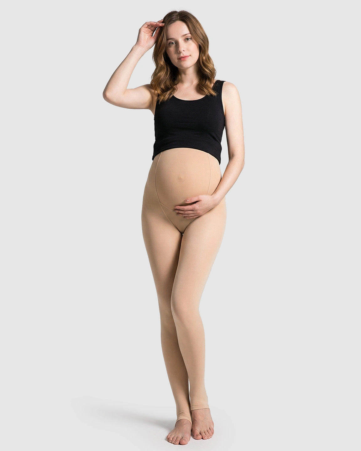 Fleece-Lined Over-Bump Maternity Leggings