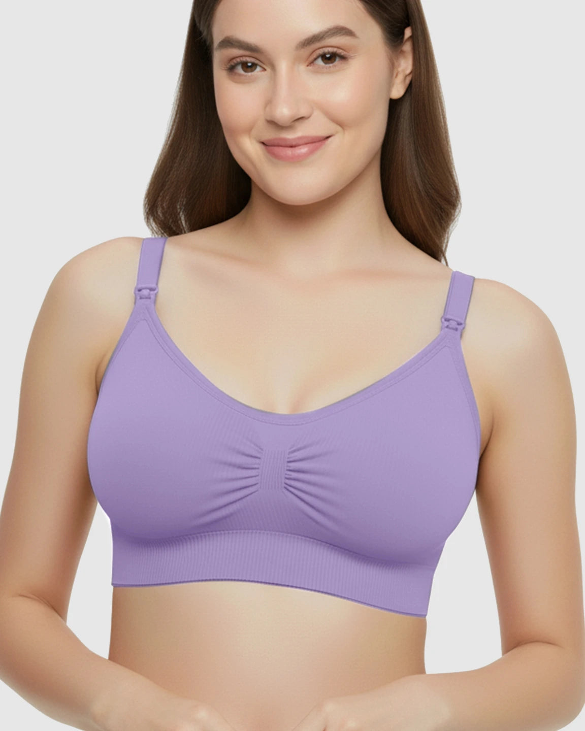 Soft Seamless Front-Open Nursing Bra
