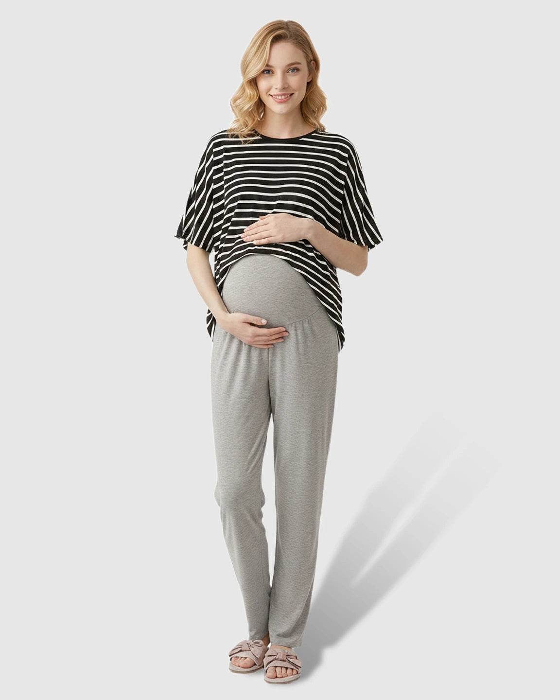 High-Waist Straight-Leg Maternity Pants