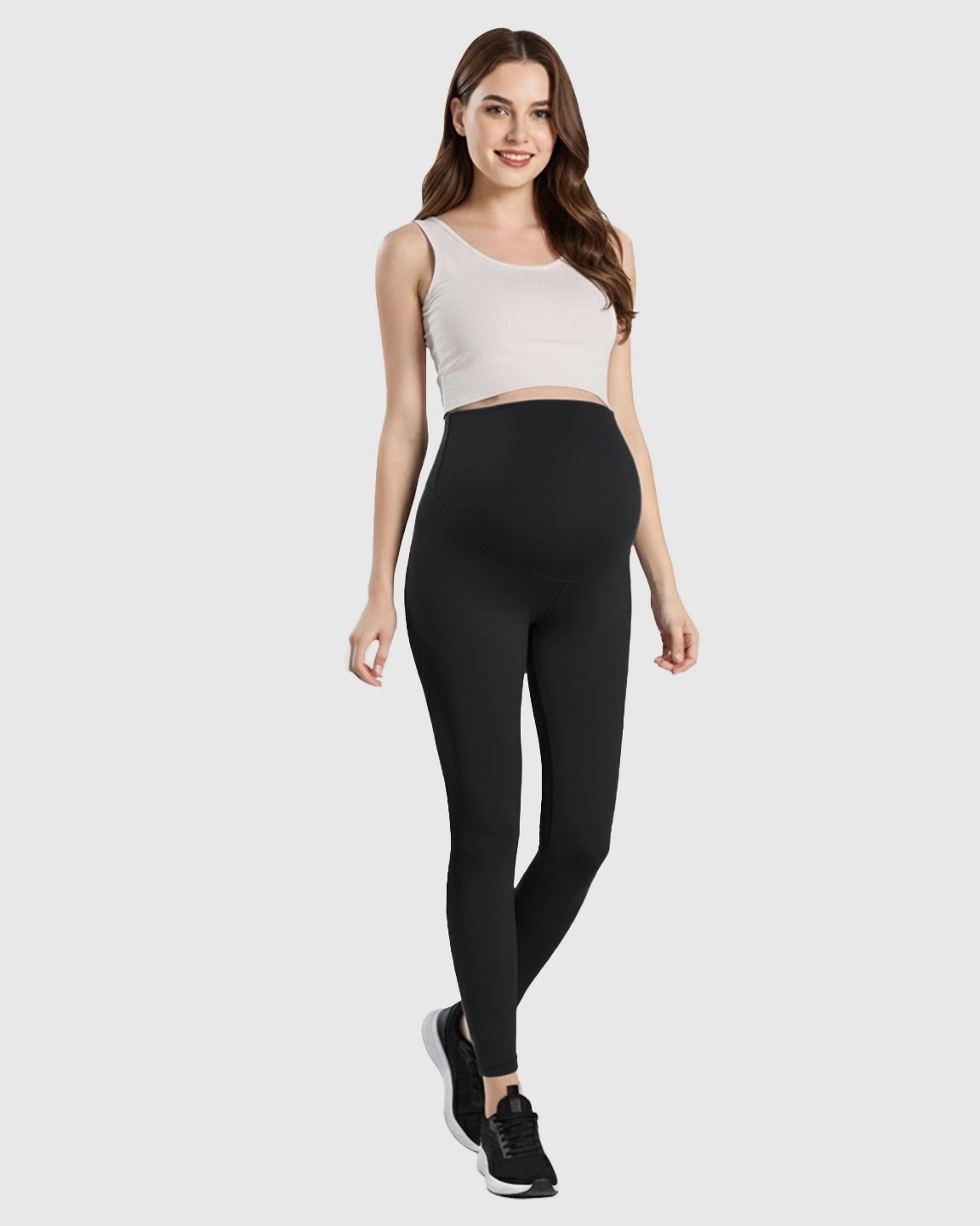 Double-Layer Belly Support Maternity Leggings