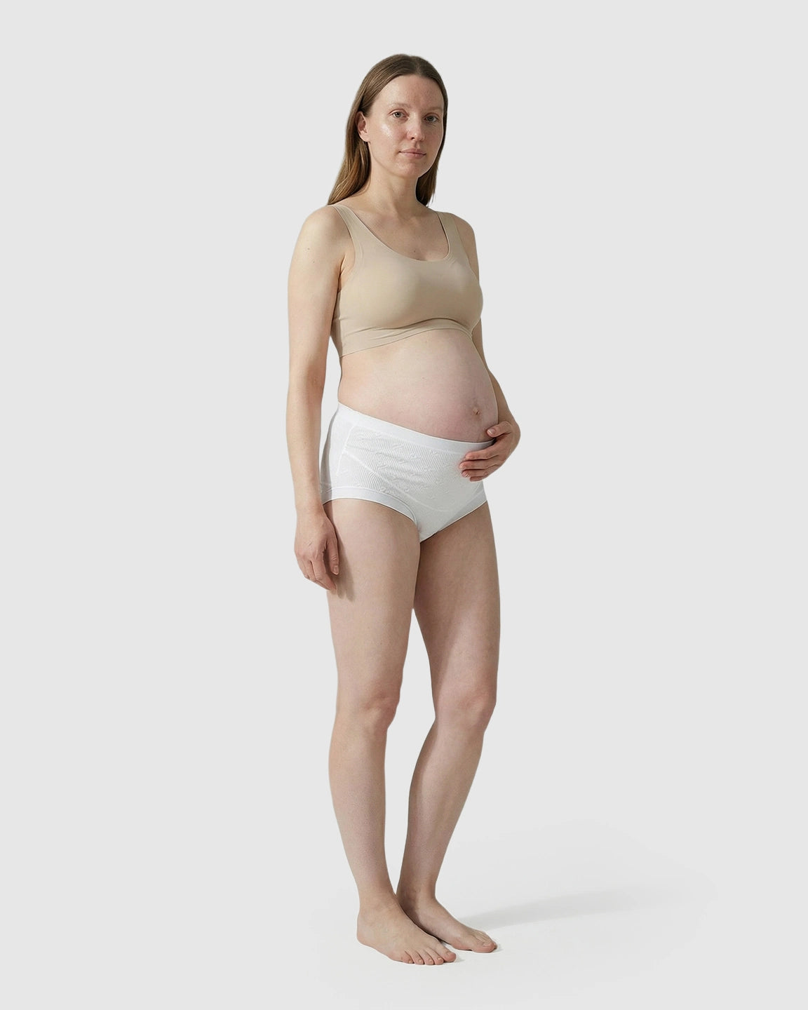 Mid-Waist Flower Cotton Maternity Underwear