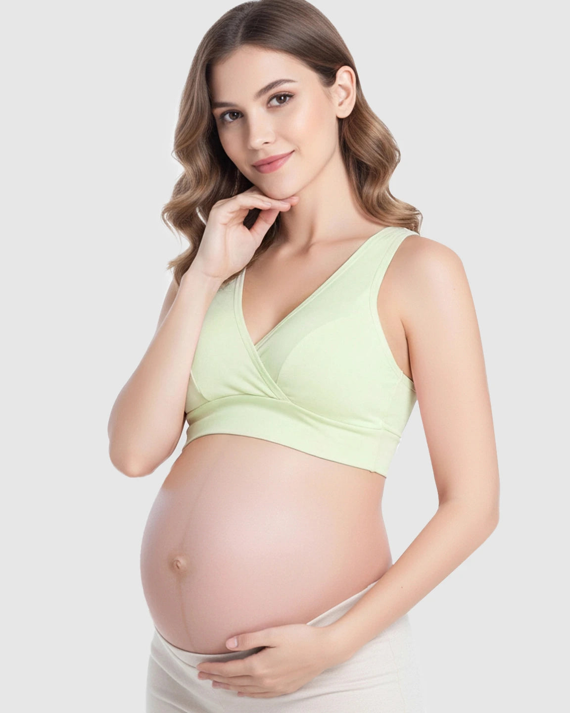 Wireless Cotton Crisscross Nursing Camisole Bra