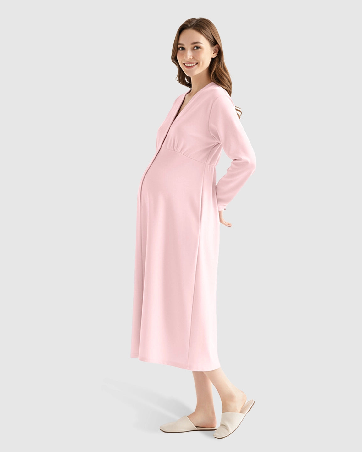 Cotton V-Neck Nursing & Maternity Top