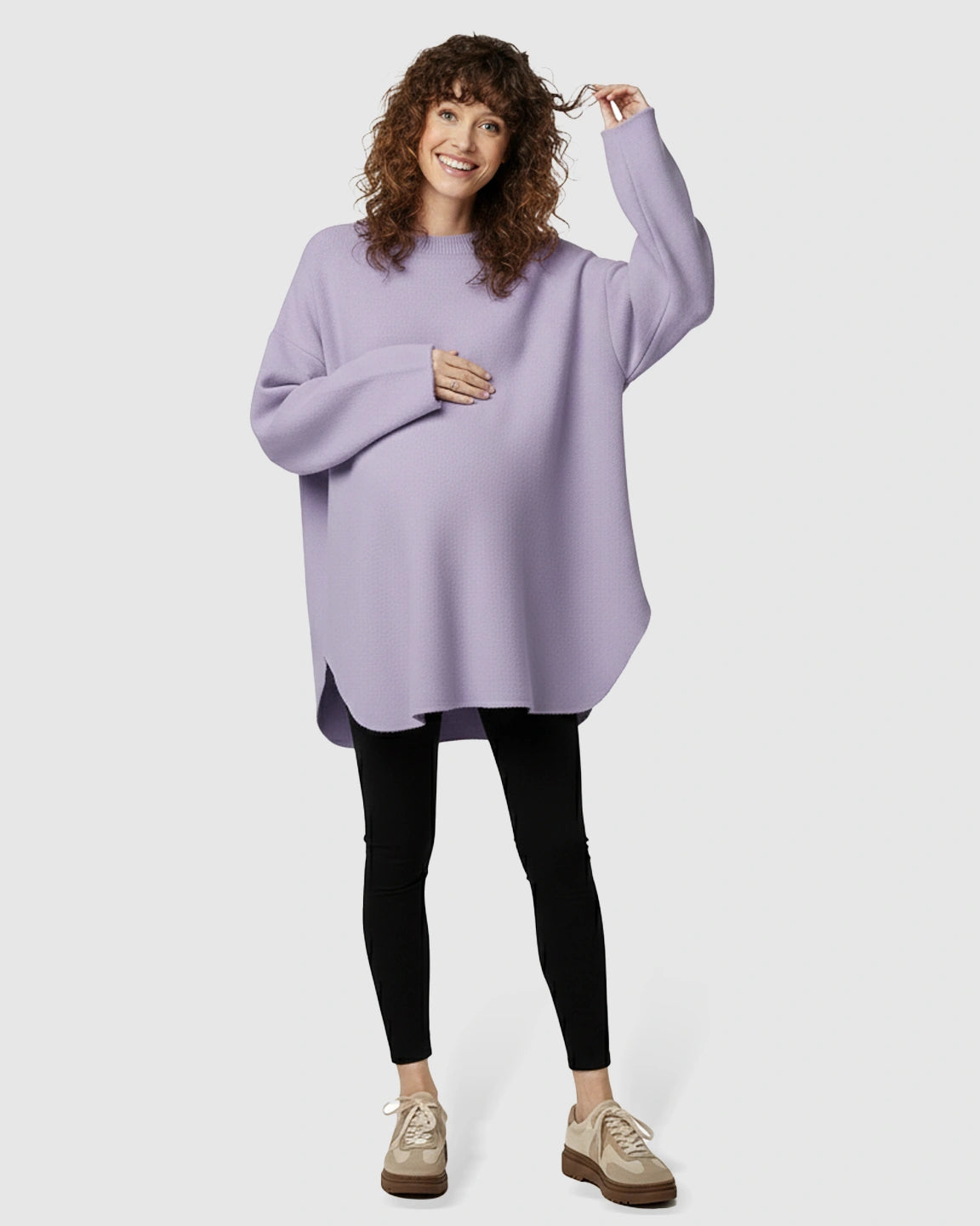 Cozy Woolen Loose-Fit Maternity Sweater