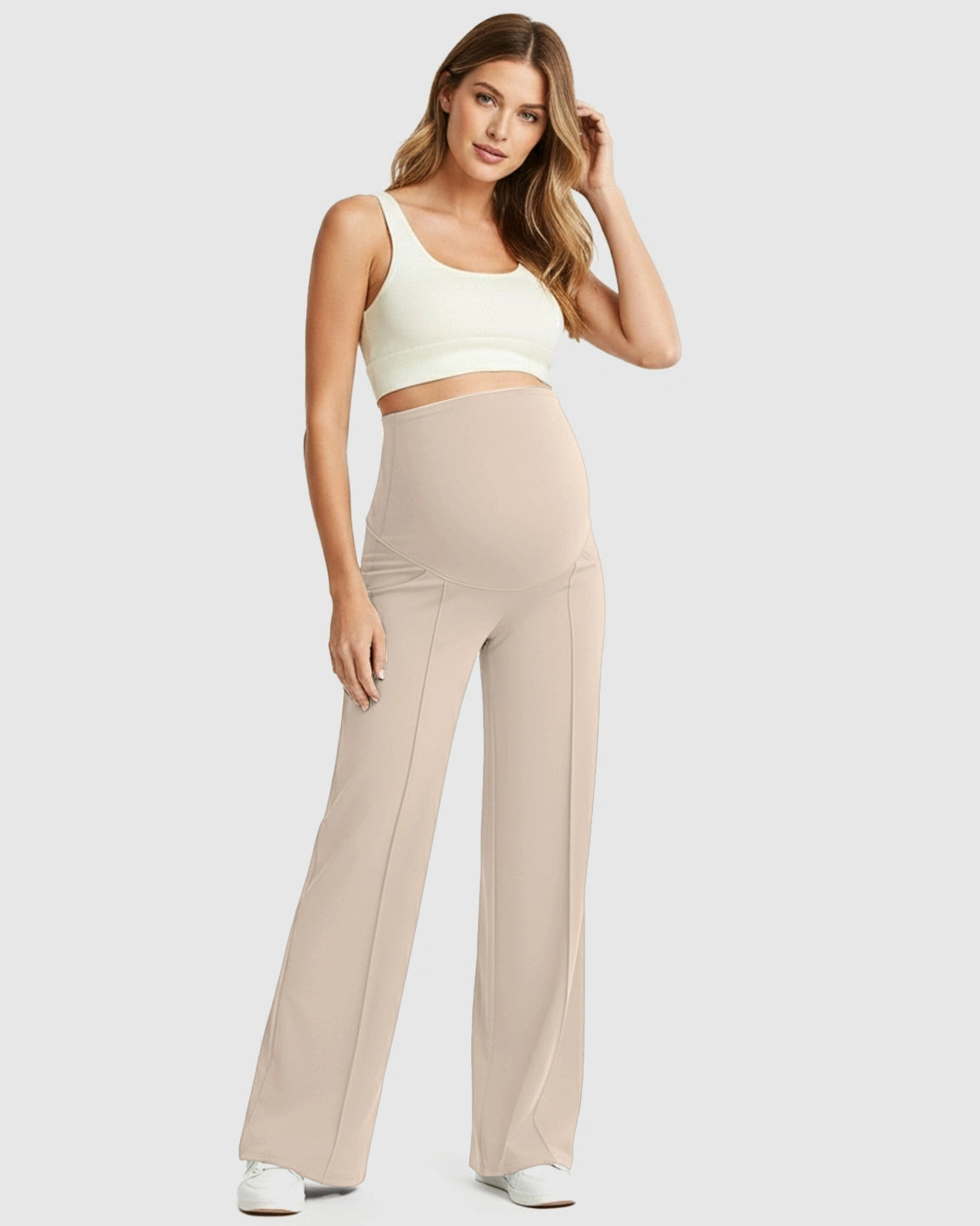 High Waist Maternity Pants With Relaxed Fit