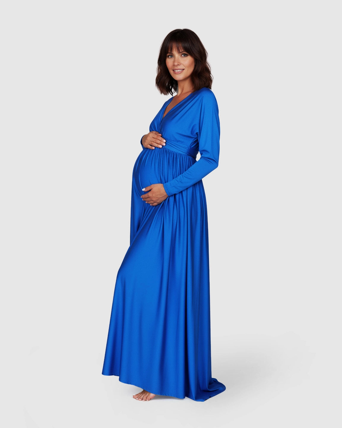 Empire Waist Elegant Maternity Maxi Dress