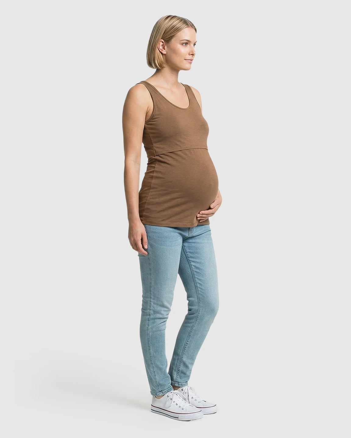 Stretch Nursing-Access Maternity Tank Top