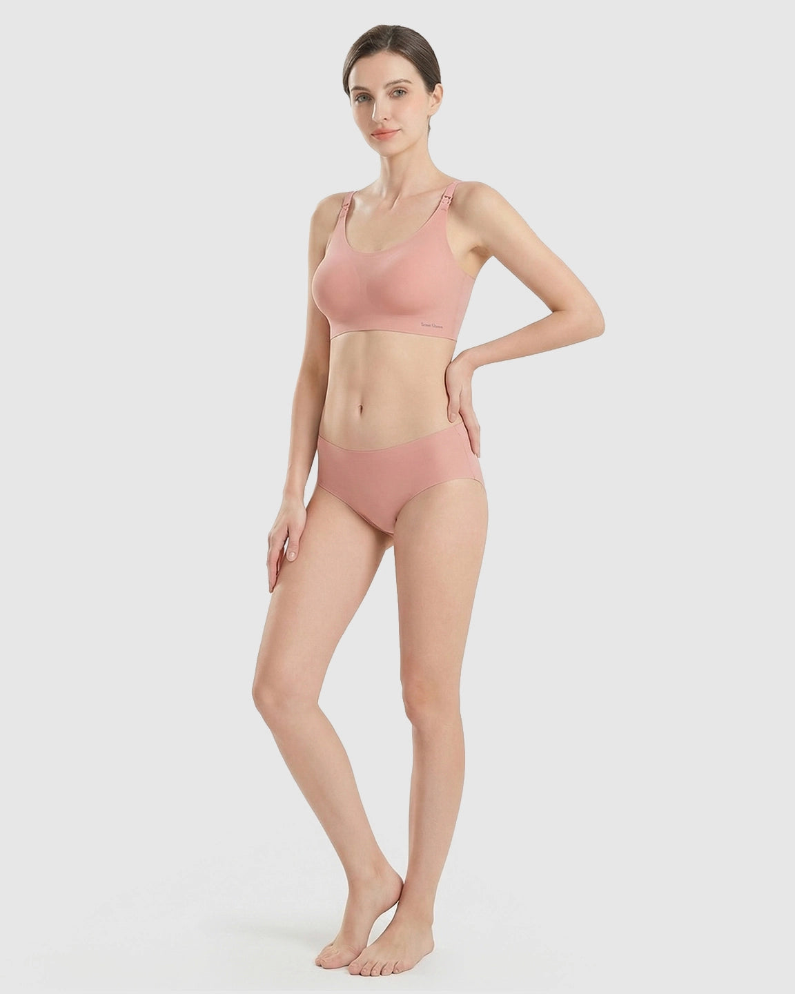 Clip-Down Straps Contoured Nursing Bra