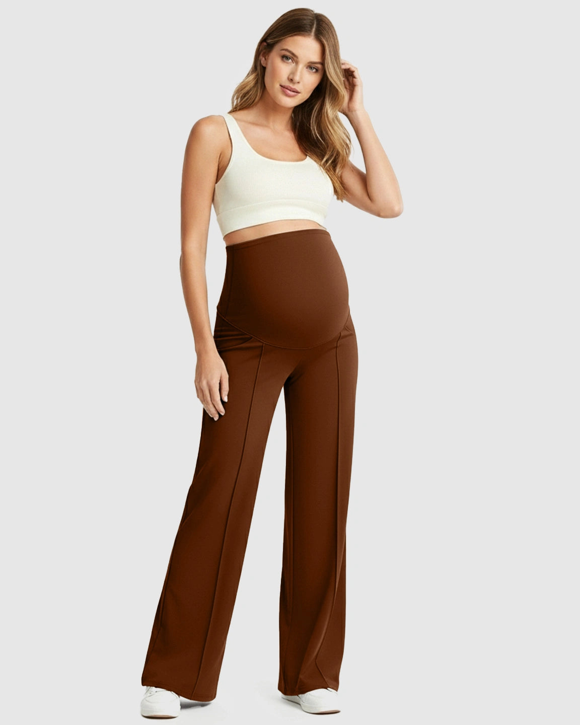 High Waist Maternity Pants With Relaxed Fit