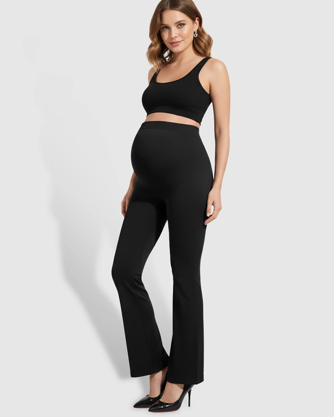 Over-Belly Bootcut Maternity Pants